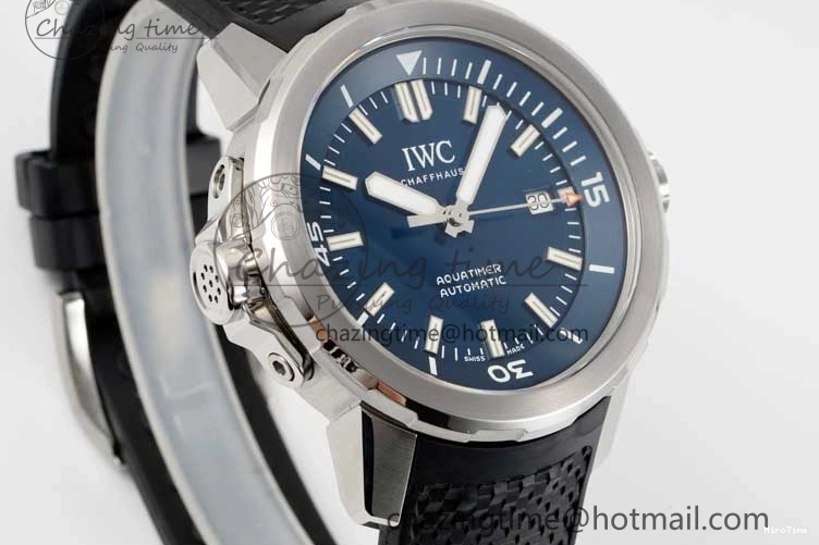 MIROTIME 0805 Aquatimer SS IW3290 RSF 1:1 Best Edition Blue Dial on Black Rubber Strap A Fashionable 7074